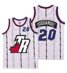Raptors 20 Damon Stoudamire White Big White TR Logo Retro Jersey Raptors 20 Damon Stoudamire White Big White TR Logo Retro Jersey
