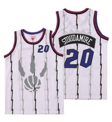 Raptors 20 Damon Stoudamire White Gray Logo Retro Jersey Raptors 20 Damon Stoudamire White Gray Logo Retro Jersey
