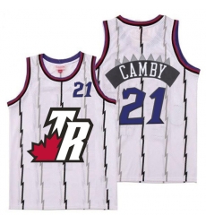 Raptors 21 Marcus Camby White Big White TR Logo Retro Jersey Raptors 21 Marcus Camby White Big White TR Logo Retro Jersey