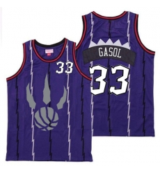 Raptors 33 Marc Gasol Purple Gray Logo Retro Jersey Raptors 33 Marc Gasol Purple Gray Logo Retro Jersey