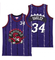 Raptors 34 Charles Oakley Purple Big Gray Red Logo Retro Jersey0 Raptors 34 Charles Oakley Purple Big Gray Red Logo Retro Jersey0