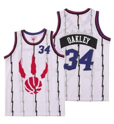 Raptors 34 Charles Oakley White Throwback Jerseys Raptors 34 Charles Oakley White Throwback Jerseys