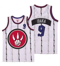 Raptors 9 Serge Ibaka White Red Big Logo Retro Jersey Raptors 9 Serge Ibaka White Red Big Logo Retro Jersey