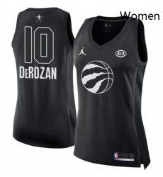 Womens Nike Jordan Toronto Raptors 10 DeMar DeRozan Swingman Black 2018 All Star Game NBA Jersey Womens Nike Jordan Toronto Raptors 10 DeMar DeRozan Swingman Black 2018 All Star Game NBA Jersey