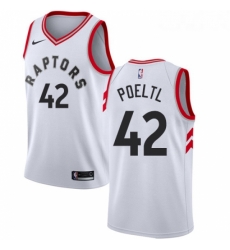 Womens Nike Toronto Raptors 42 Jakob Poeltl Swingman White NBA Jersey Association Edition Womens Nike Toronto Raptors 42 Jakob Poeltl Swingman White NBA Jersey Association Edition