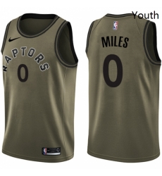 Youth Nike Toronto Raptors 0 CJ Miles Swingman Green Salute to Service NBA Jersey Youth Nike Toronto Raptors 0 CJ Miles Swingman Green Salute to Service NBA Jersey