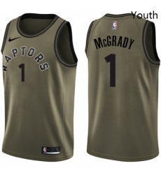 Youth Nike Toronto Raptors 1 Tracy Mcgrady Swingman Green Salute to Service NBA Jersey Youth Nike Toronto Raptors 1 Tracy Mcgrady Swingman Green Salute to Service NBA Jersey