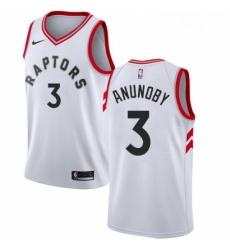 Youth Nike Toronto Raptors 3 OG Anunoby Authentic White NBA Jersey Association Edition Youth Nike Toronto Raptors 3 OG Anunoby Authentic White NBA Jersey Association Edition