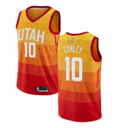 Jazz 10 Mike Conley Orange Basketball Swingman City Edition Jersey Jazz 10 Mike Conley Orange Basketball Swingman City Edition Jersey