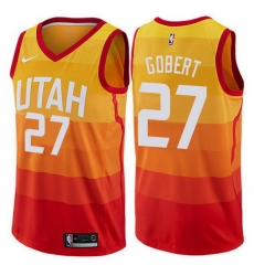 Jazz 27 Rudy Gobert Orange Basketball Swingman City Edition 2019 20 Jersey Jazz 27 Rudy Gobert Orange Basketball Swingman City Edition 2019 20 Jersey