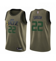 Mens Utah Jazz 22 Jeff Green Swingman Green Salute to Service Basketball Jersey Mens Utah Jazz 22 Jeff Green Swingman Green Salute to Service Basketball Jersey