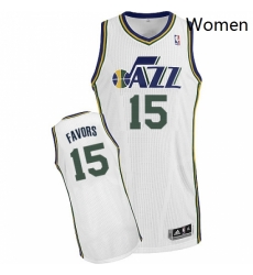 Womens Adidas Utah Jazz 15 Derrick Favors Authentic White Home NBA Jersey Womens Adidas Utah Jazz 15 Derrick Favors Authentic White Home NBA Jersey