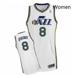 Womens Adidas Utah Jazz 8 Jonas Jerebko Authentic White Home NBA Jersey Womens Adidas Utah Jazz 8 Jonas Jerebko Authentic White Home NBA Jersey