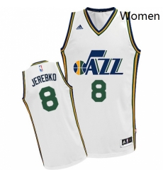 Womens Adidas Utah Jazz 8 Jonas Jerebko Swingman White Home NBA Jersey Womens Adidas Utah Jazz 8 Jonas Jerebko Swingman White Home NBA Jersey