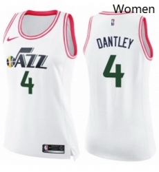 Womens Nike Utah Jazz 4 Adrian Dantley Swingman WhitePink Fashion NBA Jersey Womens Nike Utah Jazz 4 Adrian Dantley Swingman WhitePink Fashion NBA Jersey