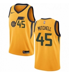 Womens Nike Utah Jazz 45 Donovan Mitchell Authentic Gold NBA Jersey Statement Edition Womens Nike Utah Jazz 45 Donovan Mitchell Authentic Gold NBA Jersey Statement Edition