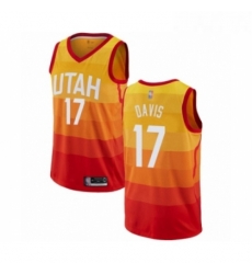 Womens Utah Jazz 17 Ed Davis Swingman Orange Basketball Jersey City Edition Womens Utah Jazz 17 Ed Davis Swingman Orange Basketball Jersey City Edition