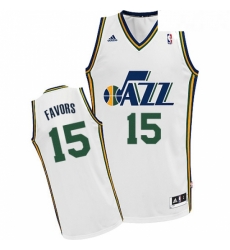 Youth Adidas Utah Jazz 15 Derrick Favors Swingman White Home NBA Jersey Youth Adidas Utah Jazz 15 Derrick Favors Swingman White Home NBA Jersey