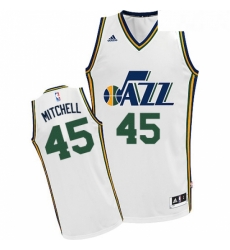 Youth Adidas Utah Jazz 45 Donovan Mitchell Swingman White Home NBA Jersey Youth Adidas Utah Jazz 45 Donovan Mitchell Swingman White Home NBA Jersey