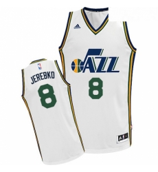 Youth Adidas Utah Jazz 8 Jonas Jerebko Swingman White Home NBA Jersey Youth Adidas Utah Jazz 8 Jonas Jerebko Swingman White Home NBA Jersey