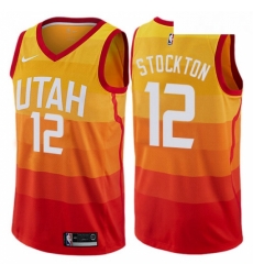 Youth Nike Utah Jazz 12 John Stockton Swingman Orange NBA Jersey City Edition Youth Nike Utah Jazz 12 John Stockton Swingman Orange NBA Jersey City Edition