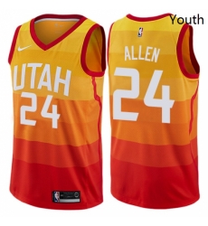 Youth Nike Utah Jazz 24 Grayson Allen Swingman Orange NBA Jersey City Edition Youth Nike Utah Jazz 24 Grayson Allen Swingman Orange NBA Jersey City Edition