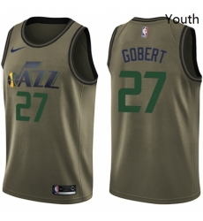 Youth Nike Utah Jazz 27 Rudy Gobert Swingman Green Salute to Service NBA Jersey Youth Nike Utah Jazz 27 Rudy Gobert Swingman Green Salute to Service NBA Jersey