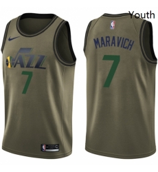 Youth Nike Utah Jazz 7 Pete Maravich Swingman Green Salute to Service NBA Jersey Youth Nike Utah Jazz 7 Pete Maravich Swingman Green Salute to Service NBA Jersey