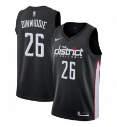 Men Nike Washington Wizards 26 Spencer Dinwiddie Black NBA Swingman City Edition 2018 19 Jersey Men Nike Washington Wizards 26 Spencer Dinwiddie Black NBA Swingman City Edition 2018 19 Jersey