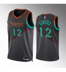 Men Washington Wizards 12 Isaiah Livers Black 2023 24 City Edition Stitched Basketball Jersey Men Washington Wizards 12 Isaiah Livers Black 2023 24 City Edition Stitched Basketball Jersey