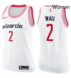 Womens Nike Washington Wizards 2 John Wall Swingman WhitePink Fashion NBA Jersey Womens Nike Washington Wizards 2 John Wall Swingman WhitePink Fashion NBA Jersey