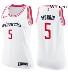 Womens Nike Washington Wizards 5 Markieff Morris Swingman WhitePink Fashion NBA Jersey Womens Nike Washington Wizards 5 Markieff Morris Swingman WhitePink Fashion NBA Jersey