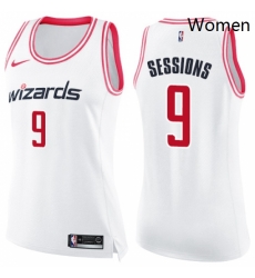 Womens Nike Washington Wizards 9 Ramon Sessions Swingman WhitePink Fashion NBA Jersey Womens Nike Washington Wizards 9 Ramon Sessions Swingman WhitePink Fashion NBA Jersey