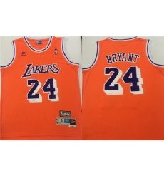 Lakers 24 Kobe Bryant Orange Hardwood Classics Jersey