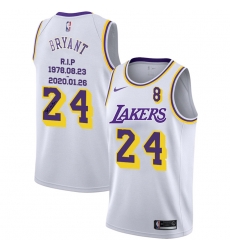 Lakers 24 Kobe Bryant White R I P Signature Swingman Jersey Lakers 24 Kobe Bryant White R I P Signature Swingman Jersey