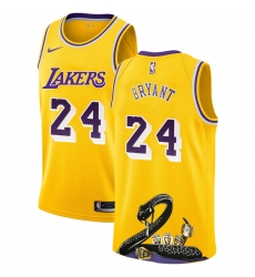Lakers 24 Kobe Bryant Yellow Nike R I P Swingman Fashion Jersey Lakers 24 Kobe Bryant Yellow Nike R I P Swingman Fashion Jersey