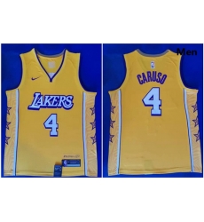 Lakers 4 Alex Caruso Yellow 2019 2020 Nike City Edition Swingman Jersey Lakers 4 Alex Caruso Yellow 2019 2020 Nike City Edition Swingman Jersey