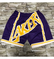 Lakers Purple Black Big Face With Pocket Swingman Shorts Lakers Purple Black Big Face With Pocket Swingman Shorts