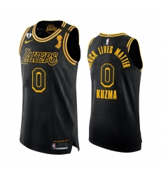 Los Angeles Lakers 2020 NBA Finals Champions Kyle Kuzma Black Mamba Authentic Jersey BLM Los Angeles Lakers 2020 NBA Finals Champions Kyle Kuzma Black Mamba Authentic Jersey BLM