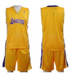 Los Angeles Lakers Blank Yellow Jerseys&Shorts Los Angeles Lakers Blank Yellow Jerseys&Shorts