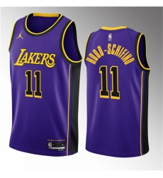 Men Los Angeles Lakers 11 Jalen Hood Schifino Purple 2023 Draft Statement Edition Stitched Basketball Jersey Men Los Angeles Lakers 11 Jalen Hood Schifino Purple 2023 Draft Statement Edition Stitched Basketball Jersey