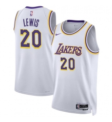 Men Los Angeles Lakers 20 Maxwell Lewis White 2024 Association Edition Stitched Basketball Jersey Men Los Angeles Lakers 20 Maxwell Lewis White 2024 Association Edition Stitched Basketball Jersey