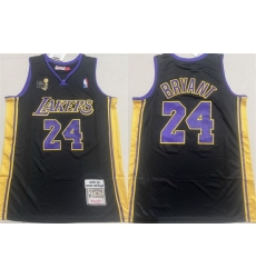 Men Los Angeles Lakers 24 Kobe Bryant Black Throwback Stitched Basketball Jersey