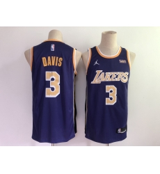 Men Los Angeles Lakers 3 Anthony Davis Purple 2021 Brand Jordan Swingman Stitched NBA Jersey With NEW Sponsor Logo Men Los Angeles Lakers 3 Anthony Davis Purple 2021 Brand Jordan Swingman Stitched NBA Jersey With NEW Sponsor Logo
