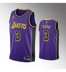 Men Los Angeles Lakers 3 Anthony Davis Statement Edition Purple Stitched Basketball Jersey Men Los Angeles Lakers 3 Anthony Davis Statement Edition Purple Stitched Basketball Jersey
