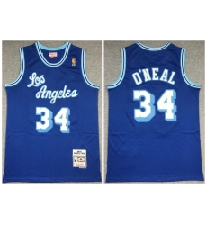 Men Los Angeles Lakers 34 Shaquille O 27Neal Blue 1996 97 Hardwood Classics Mesh Jersey Men Los Angeles Lakers 34 Shaquille O 27Neal Blue 1996 97 Hardwood Classics Mesh Jersey