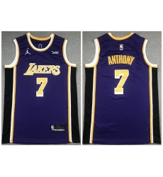 Men Los Angeles Lakers 7 Carmelo Anthony Purple Stitched Basketball Jersey Men Los Angeles Lakers 7 Carmelo Anthony Purple Stitched Basketball Jersey