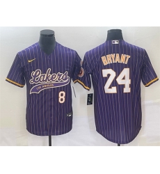 Men Los Angeles Lakers Front 8 Back 24 Kobe Bryant Purple Cool Base With Patch Stitched Baseball Jersey Men Los Angeles Lakers Front 8 Back 24 Kobe Bryant Purple Cool Base With Patch Stitched Baseball Jersey