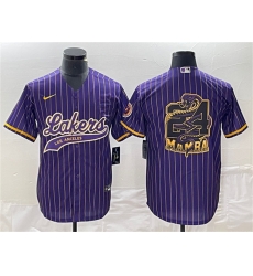 Men Los Angeles Lakers Purple 24 Mamba Big Logo Cool Base Stitched Baseball Jersey Men Los Angeles Lakers Purple 24 Mamba Big Logo Cool Base Stitched Baseball Jersey