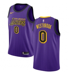 Men Nike Lakers 0 Russell Westbrook Purple NBA Swingman City Edition 2018 19 Jersey Men Nike Lakers 0 Russell Westbrook Purple NBA Swingman City Edition 2018 19 Jersey